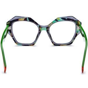 Borregls Nhiều màu Acetate kính khung phụ nữ 2025 New quá khổ lớn Mèo Mắt kính mắt kính quang học Cateye Eyewear 19359 - Product Image 6