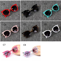Chanceux enfants lunettes de soleil oeil de chat Style garçons filles accessoires nuances jouets Protection des yeux décoration UV400 enfants lunettes de soleil