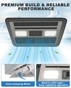 เครื่องปรับอากาศติดหลังคารถบรรทุกแบบรวมทุกอย่างในหนึ่งเดียว DC12V 24V พัดลมคู่ 2200W สำหรับงานหนัก ขายส่ง EAC002.64, EAC002.64 EU H - Product Image 5