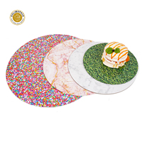 OOLIMA PACK Eco Friendly Round Square MDF planche à gâteau base étanche tambour à gâteau