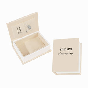 กล่องเครื่องประดับกำมะหยี่สีชมพูทันสมัยคุณภาพสูงกล่องของขวัญต่างหูสร้อยคอแหวนสำหรับใส่หนังสือ - Product Image 5