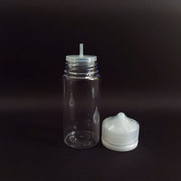 Envío Gratuito, Botella Vacía Transparente de Plástico Corta y Ancha de 10 ml/30 ml/60 ml/100 ml/120 ml con Tapa de Rosca