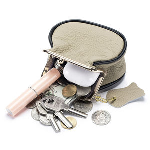 AndoBag Litchi Pattern Coin <b>Purse</b> for Women Genuine Cow Leather Creative Mini Storage <b>Clip</b> Bag Fashion Card Holder 2030 - Product Image 4