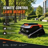 Tondeuse à gazon télécommandée robuste, largeur de coupe 800 mm, moteur 452 cm³, machine à couper l'herbe sur chenilles pour utilisation en montagne et en ferme