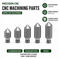 Pièces tournées CNC de petite taille, mini-broches métalliques, composants de micro-tour sur mesure