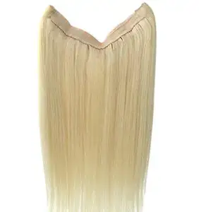 flip in virgin Blonde hair extensions halo hair