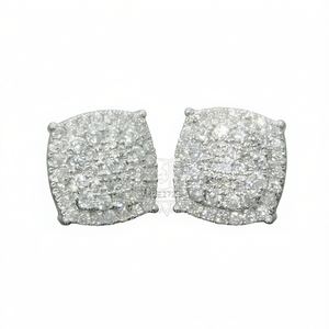 Orecchini E2724 in Oro Bianco con Diamanti Taglio Brillante Rotondo Colore D Naturali Stile Classico da Donna - Product Image 1