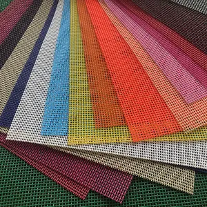 Gekleurde Weave 30% Polyester 70% Pvc Gecoate Mesh Pvc Eco Vriendelijke Vinyl Waterdichte Outdoor Stof