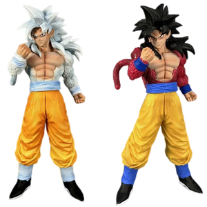 Set di Action Figure Anime in PVC di Son Goku Super Saiyan di Dragon Ball in 2 Stili, Giocattolo Stile Cartone Animato Unisex Animazione Giapponese - Product Image 1