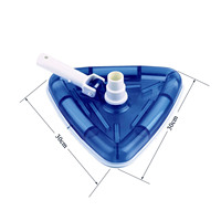 Tête de balai triangulaire transparente en fonte lestée de luxe