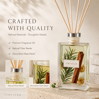 Pengharum Ruangan Botanical Reed Diffuser 150ml dengan Bunga Kering, Aroma Campuran, Label Pribadi untuk Grosir & Eceran