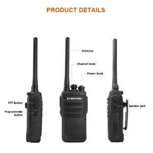 Ecome-walkie-talkie de largo alcance, Radio de 2 vías con auriculares, ET-95, 2 uds.