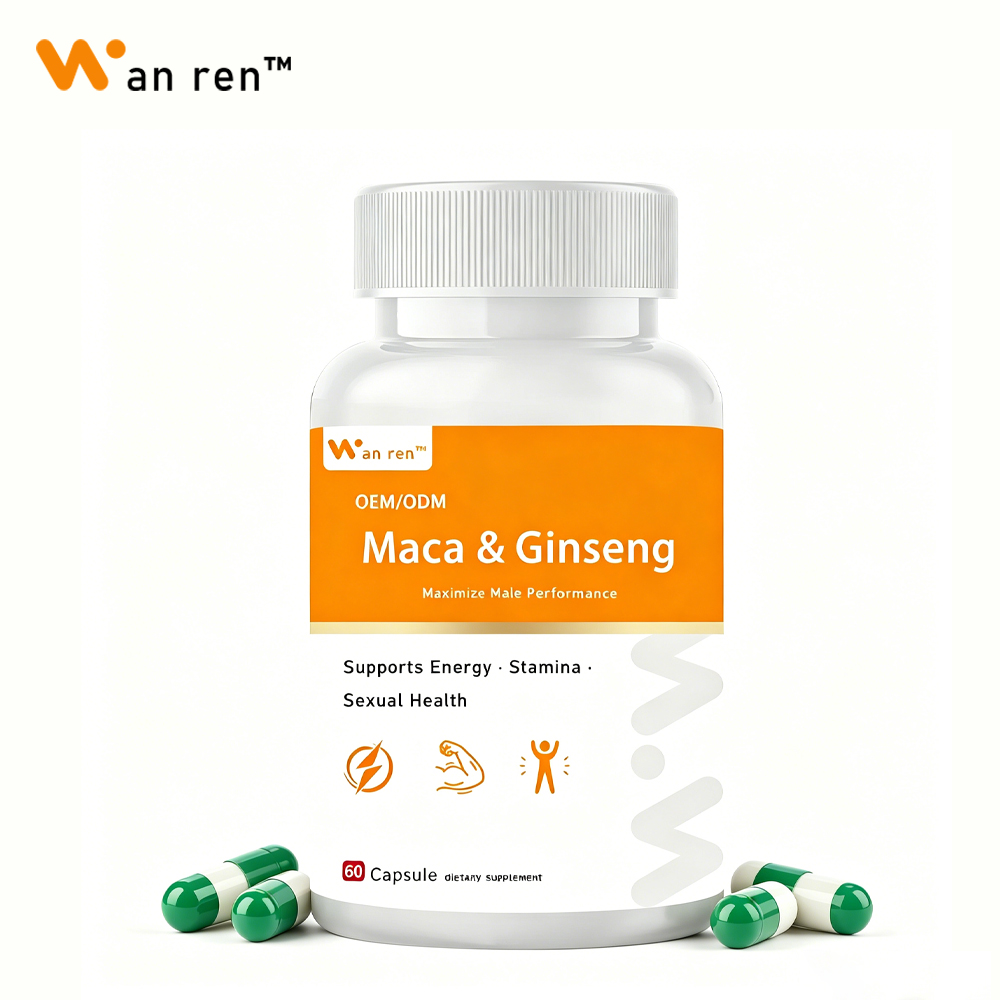 OEM ODM High Purity Immune Support Supplement Men Adults Energy Vitality Hormone Balance Pure Natural Root Extract Maca Capsules
