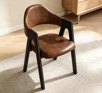 Chaise de loisirs moderne en bois écologique faite à la main avec dossier pour chambre, appartement, salle à manger, salon, mobilier de maison