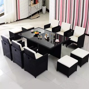 New Design Modern Outside Garden Patio <strong>Rattan</strong> <strong>Dining</strong> <strong>Sets</strong> Casual Outdoor Furniture - Product Image 5