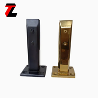 Base de fixation pour balustrade en verre en acier inoxydable SS2205 de qualité construction commerciale, pour terrasse d'hôtel contemporaine, charge lourde