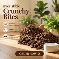 Alimentation Essentielle OEM de Qualité Supérieure Lyophilisée pour Chats et Chiens, Formule Saine Non-OGM pour Toutes Races et Tous Âges, Poulet/Canard/Vache/Agneau