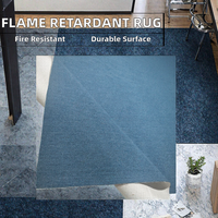Moquette commerciale moderne en polypropylène ignifuge à boucles, à poils ras, résistante à l'usure et antidérapante