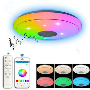 Plafonnier LED intelligent avec application Bluetooth, haut-parleur musical, lumière RGB à intensité variable, lampe de plafond pour la maison, chambre à coucher, salon, lumière d'ambiance - Product Image 1