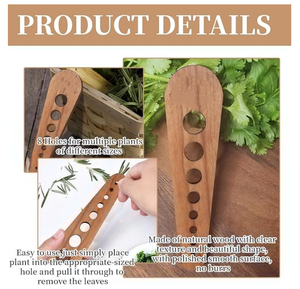 Outil à éplucher les herbes en céramique avec 8 ouvertures, éplucheur de feuilles de légumes, cadeau pour les femmes au <span class=keywords><strong>foyer</strong></span> - Product Image 3