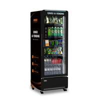Máquina Expendedora Qingo de Doble SIM con Pantalla Táctil, 418L, Acero Inoxidable, Refrigeración Inteligente AI de 24 Horas, Pago 5G, Cumple con ADA, Directo de Fábrica