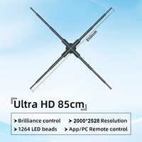Ventilador LED 3D Inteligente de 100 cm con Pantalla, Entrada WiFi, 4 Aspas, LED de Alta Densidad, Equipo Holográfico para Educación y Publicidad en Interiores, OEM ODM