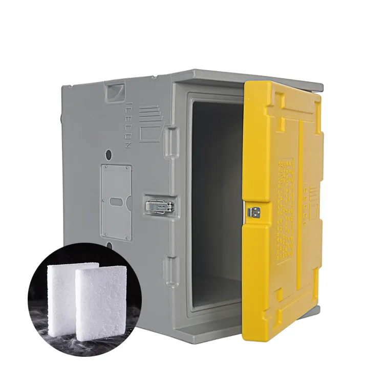 130L plastik yalıtımlı kuru buz kutu konteyner buzdolabında konteyner