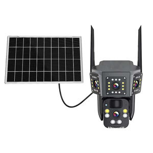 V380pro 2K 4mp Dubbele Lens Straatverlichting Led Schijnwerper Camera 3 Scherm Draadloze 4G Simkaart 8W Zonnepaneel 8000Mah Batterij Cmos - Product Image 1