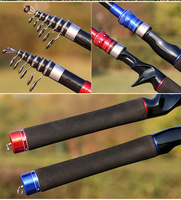 Canne à pêche professionnelle en fibre de carbone 1,5 m 1,8 m 2,1 m 2,4 m Pêche en mer et en rivière Canne télescopique à anneaux de spinning