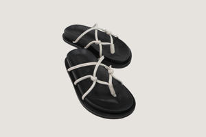 Fashion PUP Sandal Genuine Cow Leather Microfiber Midsole Lightweight Anti Slippery <b>Cushioning</b> <b>Slippers</b> EU 36-45 Black - Product Image 3