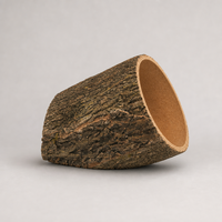 Cama para Gatos con Forma de Tronco de Árbol de Roble Natural, Pequeña y Acogedora, con Exterior de Corteza Rugosa, Mueble Ecológico para Gatos de Interior