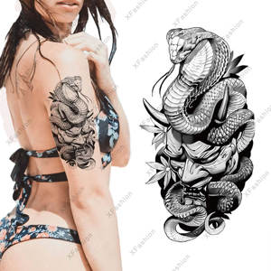 Autocollant de <span class=keywords><strong>tatouage</strong></span> temporaire imperméable de taille moyenne pour la moitié du bras, Anubis, Égypte ancienne, chien, Roma, <span class=keywords><strong>horloge</strong></span>, œil, <span class=keywords><strong>d</strong></span>écoration corporelle pour le bras entier - Product Image 6