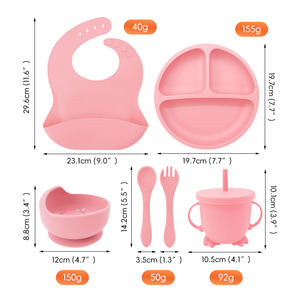 Lot de 6 biberons manuels en silicone à motif dessin animé, sans BPA, écologiques, à débit lent – Prix usine de gros - Product Image 3