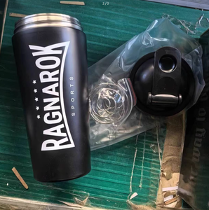 Botella Mezcladora <span class=keywords><strong>de</strong></span> Acero Inoxidable <span class=keywords><strong>de</strong></span> 24 oz, Vaso Aislado para Bebidas Frías con Agitador Giratorio |   Botella sin Olor para Batidos <span class=keywords><strong>de</strong></span> Proteínas, Vaso para <span class=keywords><strong>Agua</strong></span> - Product Image 2