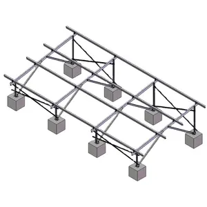 Al6005-T5 Solar Mounting Aluminium Solar Mounting Structure Ground Roof And Ballasted Quick Mount Component Installation