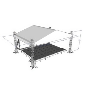 Nhôm ngoài trời tổ chức sự kiện giàn hệ thống buổi hòa nhạc mái giàn cho treo loa - Product Image 3