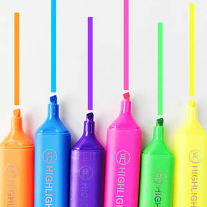 KHY <span class=keywords><strong>Surligneurs</strong></span> Pastel 6 Couleurs présentoir surligneur stylo ensemble Non Toxique Surligneur Marqueur - Product Image 5