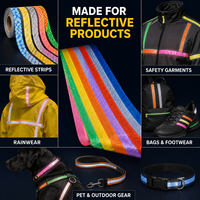 Rouleau de film réfléchissant en PVC de couleur personnalisée pour ruban à mailles cristallines, vêtements de sécurité, sacs, chaussures et produits d'extérieur