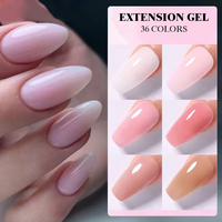 RONIKI Poly+gel sans HEMA, TPO et TMPTA, durcissement UV/LED, style français, végétalien, non toxique, 36 couleurs, fournitures professionnelles pour extension d'ongles
