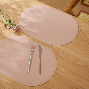 Modern Round PVC <b>Placemat</b> Solid Color Dishwasher Safe <b>Table</b> Mat <b>For</b> Home And Hotel Use - Product Image 3