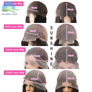 Perruques bouclées brésiliennes en gros, sans colle, vierges Remy, pré-épilées, 13x4 13x6, transparentes, 4C <span class=keywords><strong>Afro</strong></span> Kinky, avec baby hair - Product Image 6