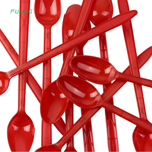 카페 플라스틱 폴리 프로필렌 7.8 "PP 무거운 무게 긴 손잡이 일회용 소다 스푼 - Product Image 3