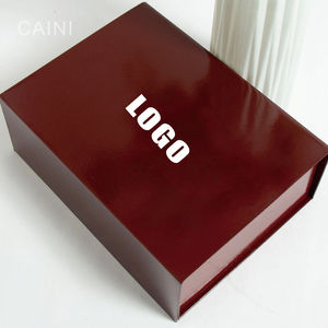 Emballage de boîte pliante rouge de haute qualité. Emballage cadeau luxueux. Boîte cadeau personnalisée. LOGO personnalisé. - Product Image 2