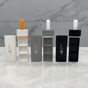 Kotak Obat Plastik Portabel Tiga Sekat MOQ Rendah, Kotak Penyimpanan Pil Rumah Tangga Anti Lembab, Cocok untuk Lansia - Product Image 3