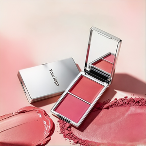 Palette <span class=keywords><strong>Blush</strong></span> Duo in Crema e Polvere con Etichetta Privata, 11 Nuove Tonalità, Finitura Opaca e Luminosa, Lunga Durata, 2 in 1, Palette <span class=keywords><strong>Blush</strong></span> Rosa per il Viso - Product Image 1