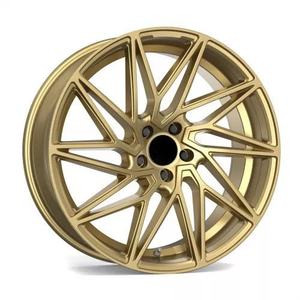 Rueda de aleación forjada de 1 pieza de lujo personalizada <span class=keywords><strong>GTR</strong></span> Gold Multi-Spoke 5x5x120 112 Rueda forjada 35mm Nueva aleación de aluminio - Product Image 1