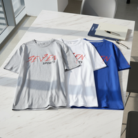T-shirt tendance à manches courtes imprimé floral et lettres pour homme, style été, texture rétro en pur coton