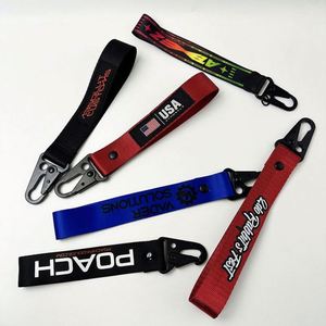 <b>Custom</b> Motorcycle Key Embroidery Buckle Carabiner Hook Clip Label Trend Pendant <b>Keychain</b> - Product Image 3