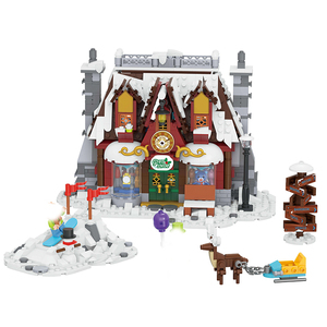 <span class=keywords><strong>LOZ</strong></span> 2195-2198 Village du Père Noël Boutique de traîneaux éducatifs Mini blocs de construction jouets moc Cake Shop puzzle briques jouets cadeau de Noël - Product Image 2