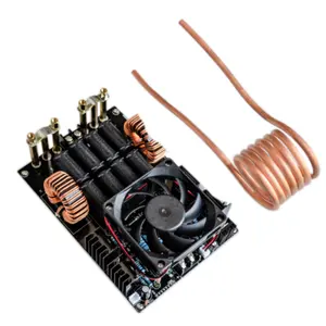 DC 12-40V 50A 1KW High Voltage Generator High Frequency Low Voltage 1000W ZVS Induction Heater Board With Coil for Melt Metal